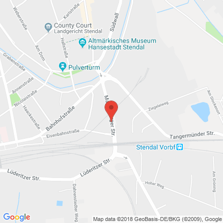 Position der Autogas-Tankstelle: Shell Tankstelle in 39576, Stendal