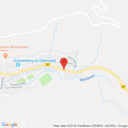 Position der Autogas-Tankstelle: Herm GmbH & Co.KG in 63936, Schneeberg