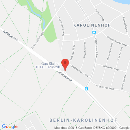 Position der Autogas-Tankstelle: Total Berlin in 12527, Berlin
