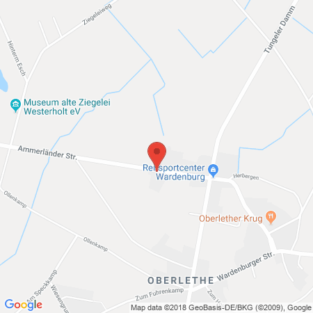 Position der Autogas-Tankstelle: Freie Tankstelle in 26203, Wardenburg-oberleth