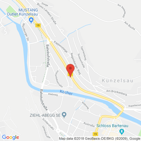 Standort der Tankstelle: ARAL Tankstelle in 74653, Künzelsau
