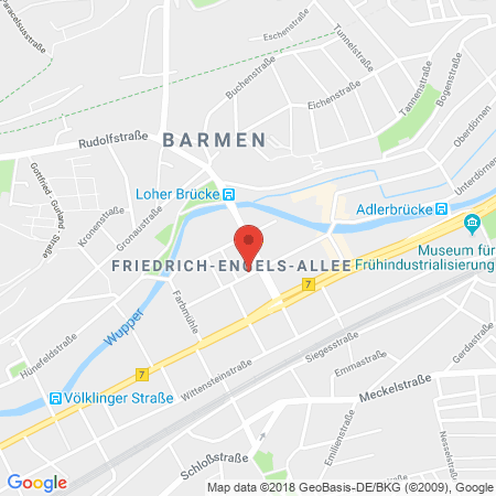 Position der Autogas-Tankstelle: Star Tankstelle in 42285, Wuppertal
