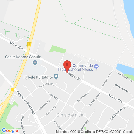 Position der Autogas-Tankstelle: Star Tankstelle in 41468, Neuss