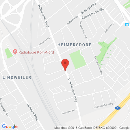 Position der Autogas-Tankstelle: Star Tankstelle in 50767, Koeln