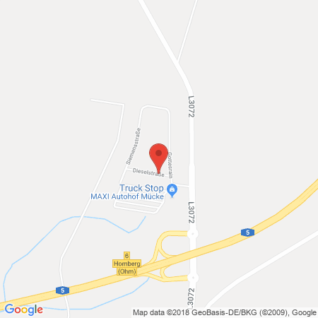 Position der Autogas-Tankstelle: Schlosser Cartrans GmbH & Co. KG in 35325, Mücke