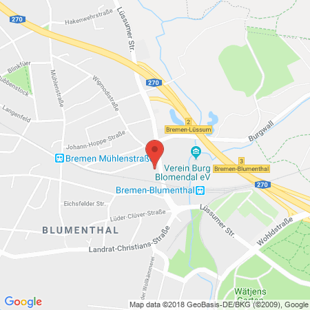 Position der Autogas-Tankstelle: Elan Bremen in 28779, Bremen