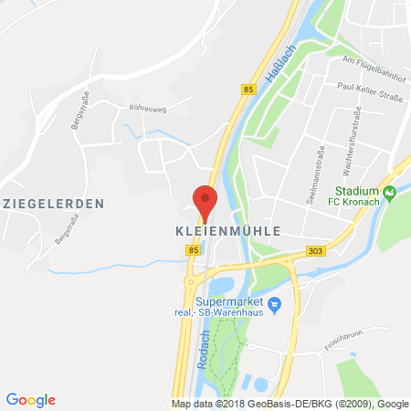 Position der Autogas-Tankstelle: AVIA Tankstelle in 96317, Kronach