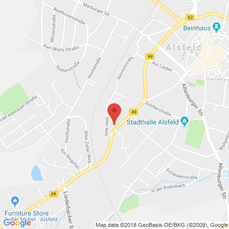 Position der Autogas-Tankstelle: Raiffeisen Waren Gmbh Und Co. Betriebs Kg Alsfeld in 36304, Alsfeld