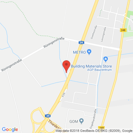 Position der Autogas-Tankstelle: Aral Tankstelle in 38122, Braunschweig
