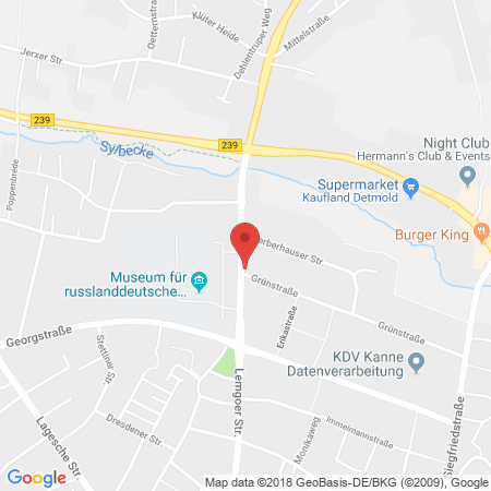 Position der Autogas-Tankstelle: JET Tankstelle in 32756, Detmold