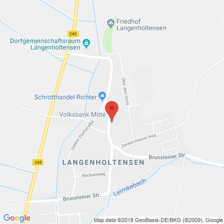 Position der Autogas-Tankstelle: Raiffeisen Warenhandel Gmbh in 37154, Langenholtensen