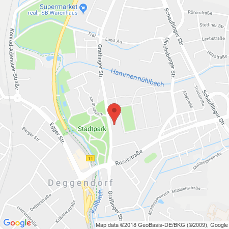 Position der Autogas-Tankstelle: JET Tankstelle in 94469, Deggendorf