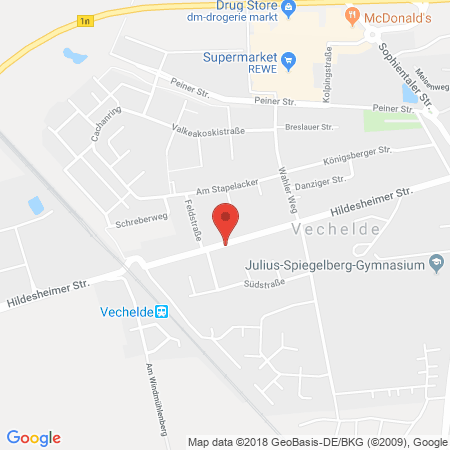 Position der Autogas-Tankstelle: Tas Vechelde in 38159, Vechelde