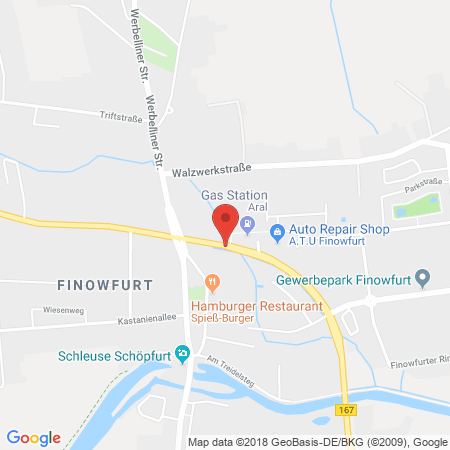 Standort der Tankstelle: ARAL Tankstelle in 16244, Finowfurt
