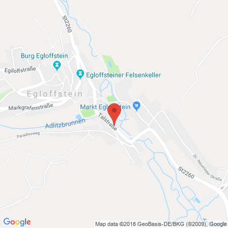 Position der Autogas-Tankstelle: AVIA Tankstelle in 91349, Egloffstein