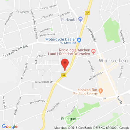 Position der Autogas-Tankstelle: Esso Tankstelle in 52146, Wuerselen