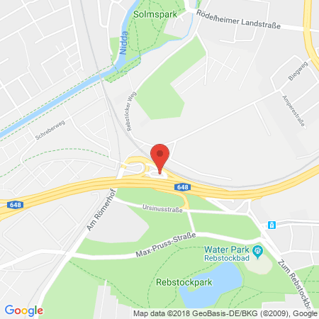 Position der Autogas-Tankstelle: Esso Tankstelle in 60486, Frankfurt