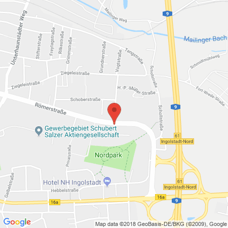 Position der Autogas-Tankstelle: Agip Tankstelle in 85055, Ingolstadt