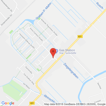 Position der Autogas-Tankstelle: Star Tankstelle Bünning in 25348, Glückstadt