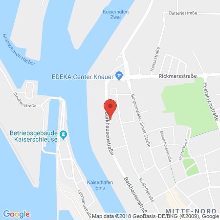 Position der Autogas-Tankstelle: JET Tankstelle in 27568, Bremerhaven