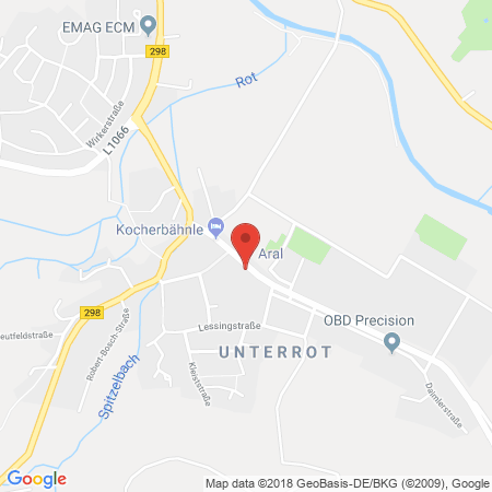 Standort der Tankstelle: ARAL Tankstelle in 74405, Gaildorf