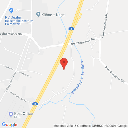 Position der Autogas-Tankstelle: Aral Tankstelle, Bat Lipperland Süd in 33719, Bielefeld