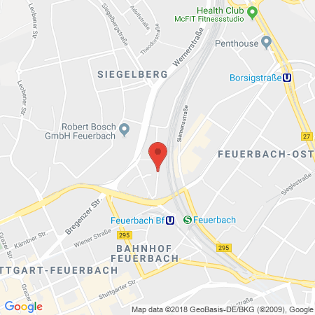Position der Autogas-Tankstelle: JET Tankstelle in 70469, Stuttgart