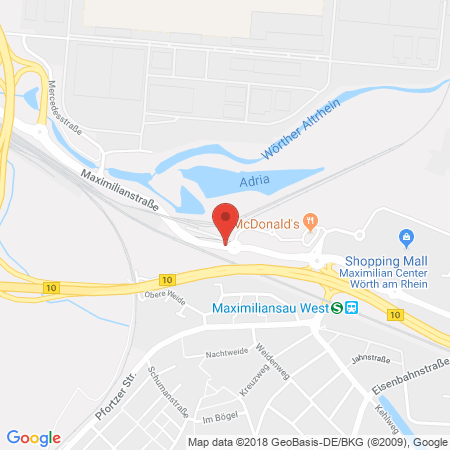 Position der Autogas-Tankstelle: JET Tankstelle in 76744, Woerth