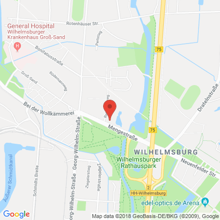 Position der Autogas-Tankstelle: Aral Tankstelle in 21107, Hamburg