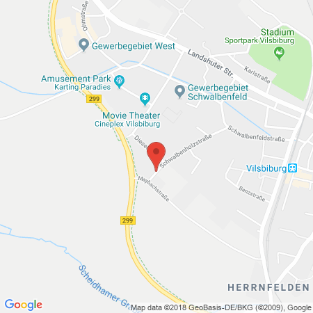 Position der Autogas-Tankstelle: Autohaus Krüger in 84137, Vilsbiburg