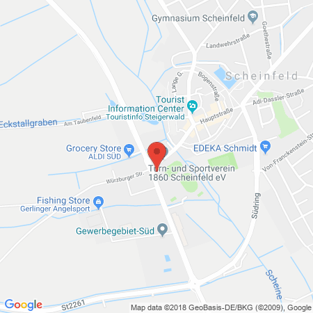 Standort der Tankstelle: AVIA Tankstelle in 91443, Scheinfeld