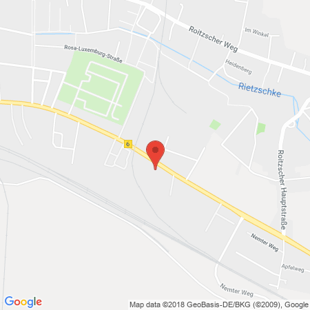 Position der Autogas-Tankstelle: Baywa Tankstelle in 04808, Wurzen
