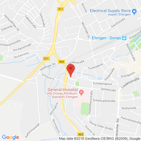 Position der Autogas-Tankstelle: JET Tankstelle in 89584, Ehingen