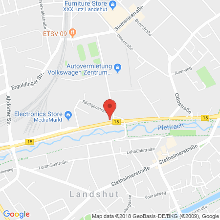 Position der Autogas-Tankstelle: Landshut Hofmark-aich-str. 22 in 84030, Landshut