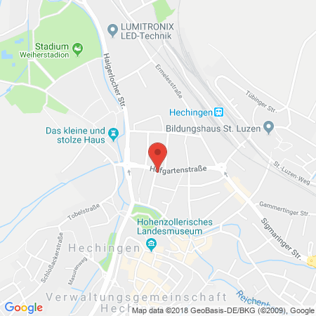 Position der Autogas-Tankstelle: Agip Tankstelle in 72379, Hechingen