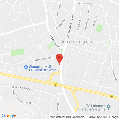 Position der Autogas-Tankstelle: Tankcenter Andernach in 56626, Andernach