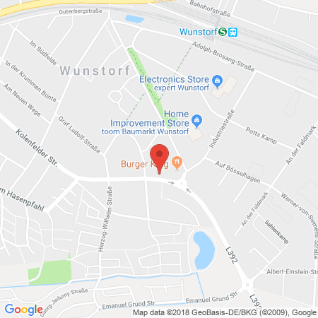 Position der Autogas-Tankstelle: Tas Wunstorf in 31515, Wunstorf