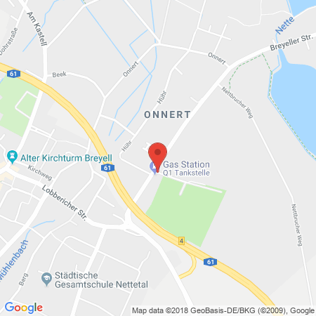 Position der Autogas-Tankstelle: Q 1 Tankstelle Heinz Janssen in 41334, Nettetal