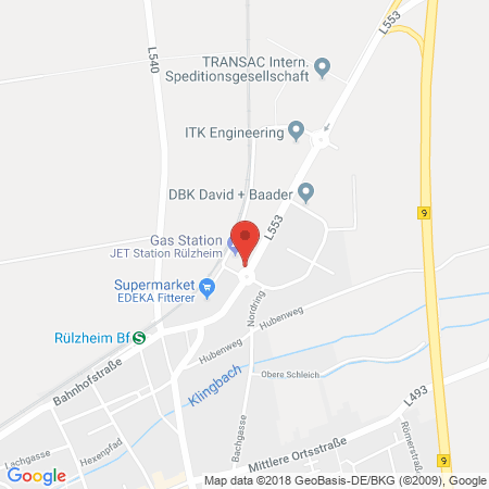 Standort der Tankstelle: JET Tankstelle in 76761, RUELZHEIM