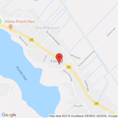 Position der Autogas-Tankstelle: Esso Tankstelle in 21745, Hemmoor