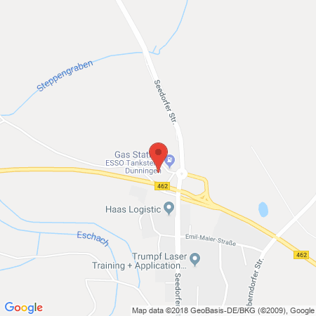 Position der Autogas-Tankstelle: Esso Tankstelle in 78655, Dunningen