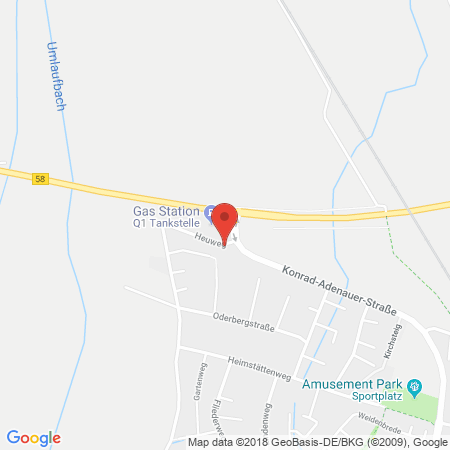 Position der Autogas-Tankstelle: Q1 Tankstelle Dirk Jenner in 48317, Drensteinfurt