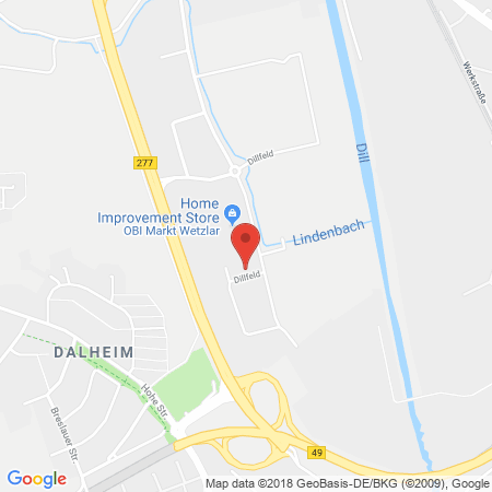 Position der Autogas-Tankstelle: Tankstelle Wetzlar in 35576, Wetzlar