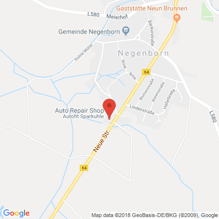 Position der Autogas-Tankstelle: Bft Tankstelle in 37643, Negenborn