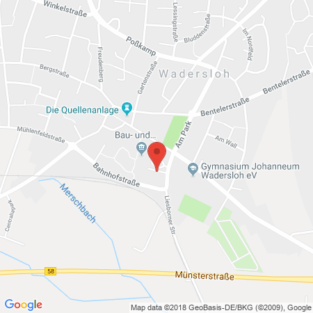 Position der Autogas-Tankstelle: Raiffeisen Sauerland Hellweg Lippe Eg in 59329, Wadersloh