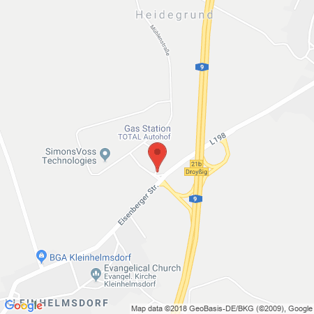 Position der Autogas-Tankstelle: Total Autohof Osterfeld in 06721, Osterfeld
