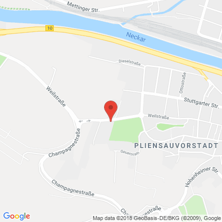 Position der Autogas-Tankstelle: Mts Waschpark in 73734, Esslingen