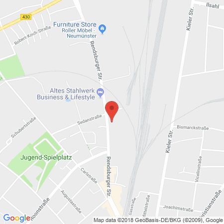 Position der Autogas-Tankstelle: Aral Tankstelle in 24534, Neumünster