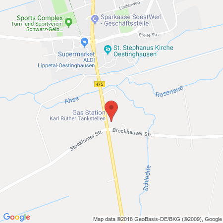 Position der Autogas-Tankstelle: Karl Rüther Tankstellen Gmbh in 59510, Lippetal