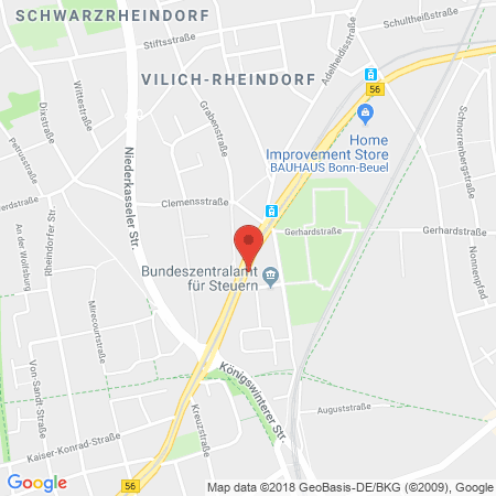 Position der Autogas-Tankstelle: Shell Tankstelle in 53225, Bonn